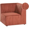 Sofa Beliani Kampinis modulis LEMVIG dešininis auksinės rudos spalvos velvetas