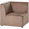 Sofa Beliani Kampinis modulis LEMVIG kairinis smėlio spalvos velvetinis