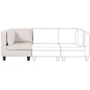 Sofa Beliani Kampinis modulis UNSTAD šviesiai smėlio spalvos