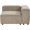 Sofa Beliani Kampuose modulis ARDAL kairinis šviesiai rudas velvetas