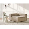 Sofa Beliani Kampuose modulis ARDAL kairinis šviesiai rudas velvetas