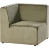 Sofa Beliani Kampuotas modulis LEMVIG kairinis, žalias, velvetas