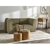 Sofa Beliani Kampuotas modulis LEMVIG kairinis, žalias, velvetas