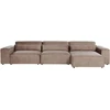 Sofa Beliani Modulinis kampinis minkštasis kampas 4 asmenims HELLNAR, šviesiai rudas, kairinis