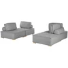 Sofa Beliani Modulinis poilsio komplektas 4 asmenims TIBRO pilkas