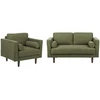 Sofa Beliani NURMO 3 vietų poilsio komplektas tamsiai žalias