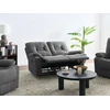 Sofa Beliani Poilsio komplektas su rankiniu relaksacijos mechanizmu 4 asmenims BERGEN, grafito spalvos