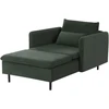 Sofa Beliani Šezlongas EGERIS aukštos kokybės velvetas, tamsiai žalias