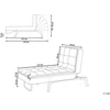 Sofa Beliani Šezlongas LOIRET smėlio spalvos