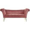 Sofa Beliani Šezlongas NANTILLY velvetinis rausvas