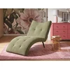 Sofa Beliani Šezlongas QUILLY velvetinis žalias
