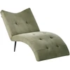 Sofa Beliani Šezlongas QUILLY velvetinis žalias