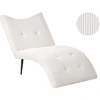 Sofa Beliani Šezlongas QUILLY velvetinis, kreminės spalvos
