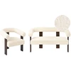 Sofa Beliani Svetainės baldų komplektas ILBRO, Boucle audinys, balta/tamsiai ruda