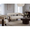 Sofa Beliani Svetainės baldų komplektas ILBRO, Boucle audinys, balta/tamsiai ruda