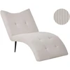 Sofa Beliani Szezlongas QUILLY velvetinis smėlio ir pilkos spalvos