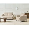 Sofa Beliani Trijų vietų poilsio baldų komplektas KJAER Boucle šviesiai smėlio spalvos