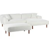 Sofa Beliani Trivietis kampas HOLT, bouclé audinys, baltas, su otimane, kairinis