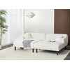 Sofa Beliani Trivietis kampas HOLT, bouclé audinys, baltas, su otimane, kairinis