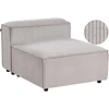 Sofa Beliani Vienvietis modulis ARDAL, briaunuotas velvetas, smėlio ir juodos spalvos
