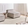 Sofa Beliani Vienvietis modulis ARDAL, briaunuotas velvetas, smėlio ir juodos spalvos
