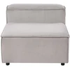 Sofa Beliani Vienvietis modulis ARDAL, briaunuotas velvetas, smėlio ir juodos spalvos