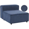 Sofa Beliani Vienvietis modulis ARDAL, velvetas, tamsiai mėlynas