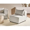 Sofa Beliani Vienvietis modulis AXEBO, kreminės baltos spalvos Boucle