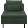Sofa Beliani Vienvietis modulis EGERIS tamsiai žalias velvetas