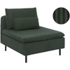 Sofa Beliani Vienvietis modulis EGERIS tamsiai žalias velvetas
