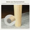 HOMCOM 2-vietė sofa, dvivietė sofa su kaučiukmedžio kojelėmis, minkšta sofa svetainei, miegamajam, kreminės baltos spalvos