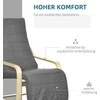 Sofa HOMCOM atsilenkianti kėdė, atsilenkianti kėdė, atsilenkianti kėdė su reguliuojama atrama kojoms, lininės išvaizdos valgomojo kėdė svetainei, beržo mediena, pilka 66,5 x 94 x 100 cm