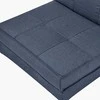 Fotelis Homcom Sulankstoma grindų kėdė, viengulė lova - Tamsiai mėlyna 61 x 73 x 58 cm