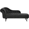 Sofa Kairysis šezlongas Beliani NIMES, veliūras, juodas