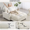 Sofa-lova su pagalvėmis, porolonas, transformuojama į lovą, puodelių laikiklis, kreminės baltos spalvos