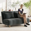 Sofa-lova, svečių lova, 3 padėčių atlošas, tvirtas audinys, iki 120 kg, 141 x 90 x 81 cm, tamsiai pilka