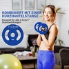 SPORTNOW 2 hantelių svarmenų rinkinys, 2 x 5kg svarmenys, svarmenų plokštelių rinkinys, svarmenų plokštelės 2,5 cm hantelio strypui, Ø 30 mm skylė, mėlynos spalvos