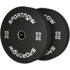 SPORTNOW 2 vienetų hantelių svorių rinkinys, 2 x 20 kg svoriai, svorių diskų rinkinys, svorių diskai 5 cm hantelių strypui, Ø 50 mm anga, juodi