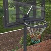 SPORTNOW 2-in-1 krepšinio stovas 195-370 cm Reguliuojamo aukščio krepšinio lankas su plieniniu stovu