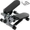 SPORTNOW 2 viename mini elipsinis treniruoklis namams su galios lynais, aukštyn-žemyn svyruojantis elipsinis treniruoklis su LCD ekranu, elipsinis treniruoklis namų treniruoklis iki 100 kg kojų/rankų treniruotėms, namų biuro fitneso pratimams, pilka