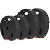SPORTNOW 4 dalių svorių rinkinys, 2 x 5kg / 10 kg svoriai, svorių diskų rinkinys, svorių diskai 2,5 cm skersmens štangai, Ø 30 mm skylė, juodi