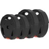 SPORTNOW 4 dalių hantelių svorių rinkinys, 2 x 5kg/7,5kg svoriai, hantelių diskų rinkinys, svorių diskai 2,5 cm hantelių strypui, Ø 30 mm anga, juodi