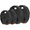 SPORTNOW 4 dalių svorių rinkinys, 2 x 2,5kg / 5kg svoriai, hantelių diskų rinkinys, svorių diskai 2,5 cm skersmens grifui, Ø 25/30 mm skylė, juodi