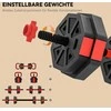 SPORTNOW 4-in-1 hantelių rinkinys, reguliuojami svarmenys ir štangos, 15 kg, jėgos treniruotėms namuose