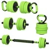 SPORTNOW 4-in-1 hantelių rinkinys, 20 kg, reguliuojami svarmenys, štanga, virdulys (kettlebell), atsispaudimų rankenos, profesionaliam jėgos treniruočių ir svorių kilnojimo sportui namuose