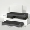 SPORTNOW aerobikos stepas, 10,5/15,5/20,5 cm reguliuojamo aukščio platforma, neslystantis, skirtas namams, sporto salei, biurui, plastikas, pilkas
