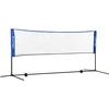 SPORTNOW badmintono tinklo rinkinys, sulankstomas teniso tinklas, reguliuojamas aukštis 103/120/155 cm, tinka naudoti lauke ir viduje, metalinis, poliesteris, mėlynas