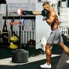 SPORTNOW bokso maišas, bokso stovas su bokso kriauše, refleksinė stangos rankena, 1,63–2,05 m reguliuojamo aukščio pastatoma bokso kriaušė su taikiniu, HDPE, dirbtinė oda