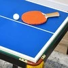 SPORTNOW daugiafunkcinis žaidimų stalas 2in1 daugiafunkcinis stalo teniso stalas biliardo priedai vaikams paaugliams suaugusiems plienas 140x63x60-80cm žalias