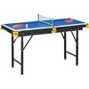 SPORTNOW daugiafunkcinis žaidimų stalas 2in1 daugiafunkcinis stalo teniso stalas biliardo priedai vaikams paaugliams suaugusiems plienas 140x63x60-80cm žalias